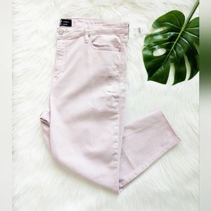 GAP Lavender high waisted raw hem denim skinny jean size 18
